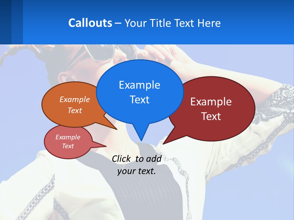 Girl In Sunglasses PowerPoint Template