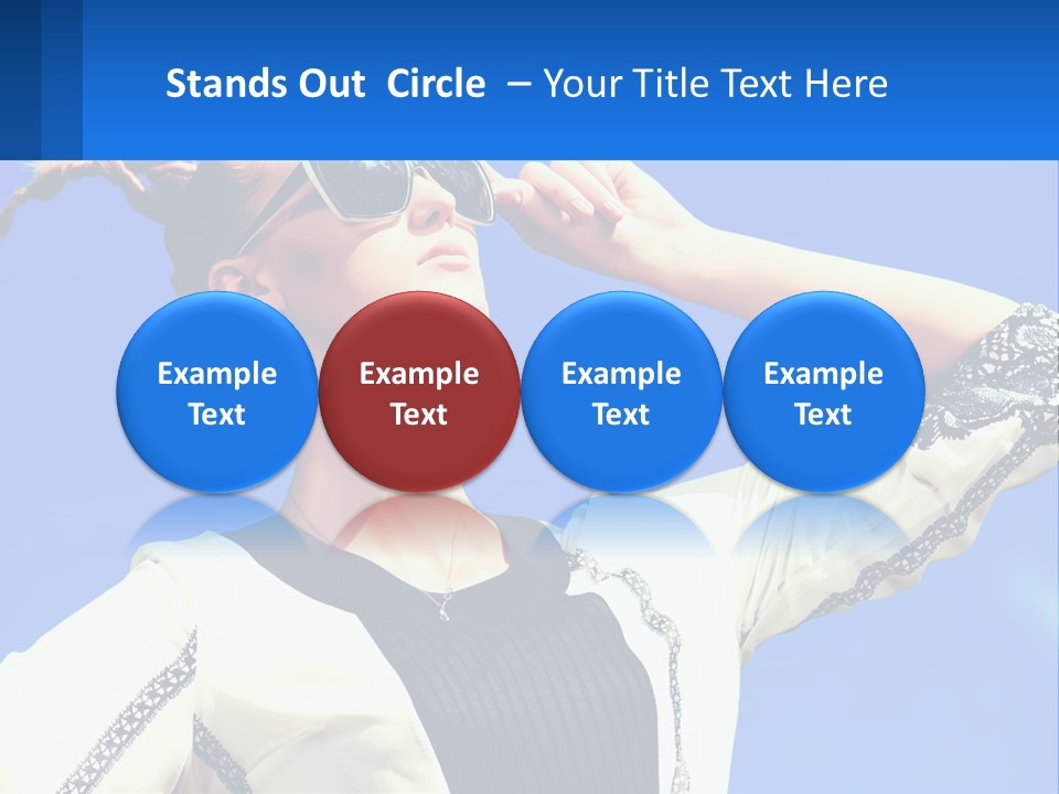 Girl In Sunglasses PowerPoint Template