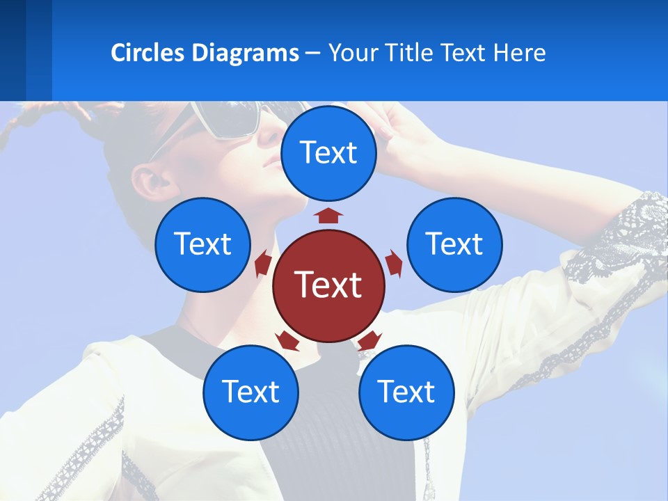 Girl In Sunglasses PowerPoint Template