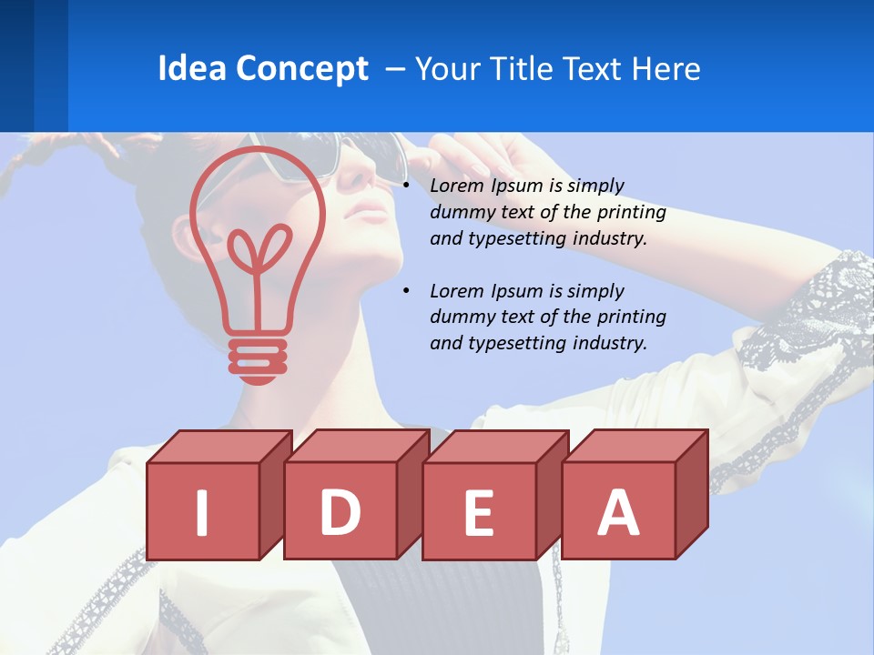 Girl In Sunglasses PowerPoint Template