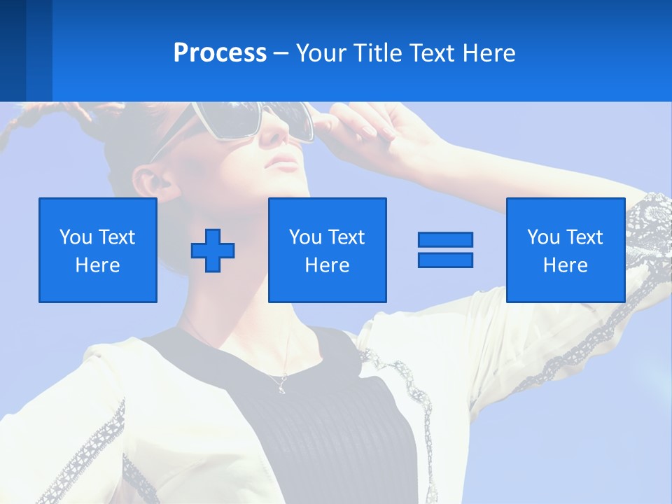 Girl In Sunglasses PowerPoint Template