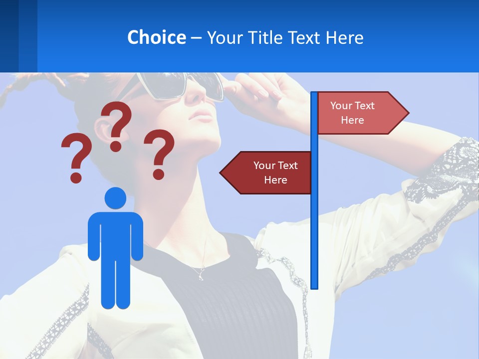 Girl In Sunglasses PowerPoint Template