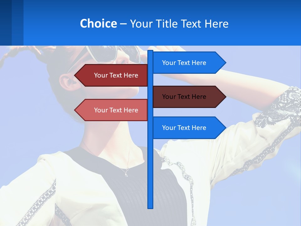 Girl In Sunglasses PowerPoint Template