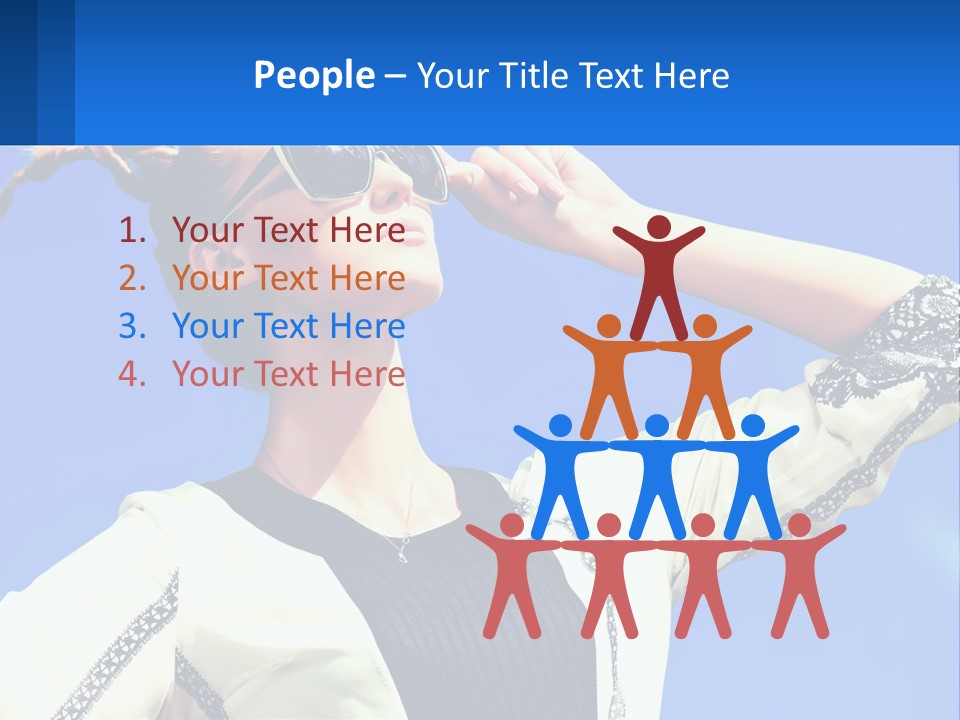 Girl In Sunglasses PowerPoint Template