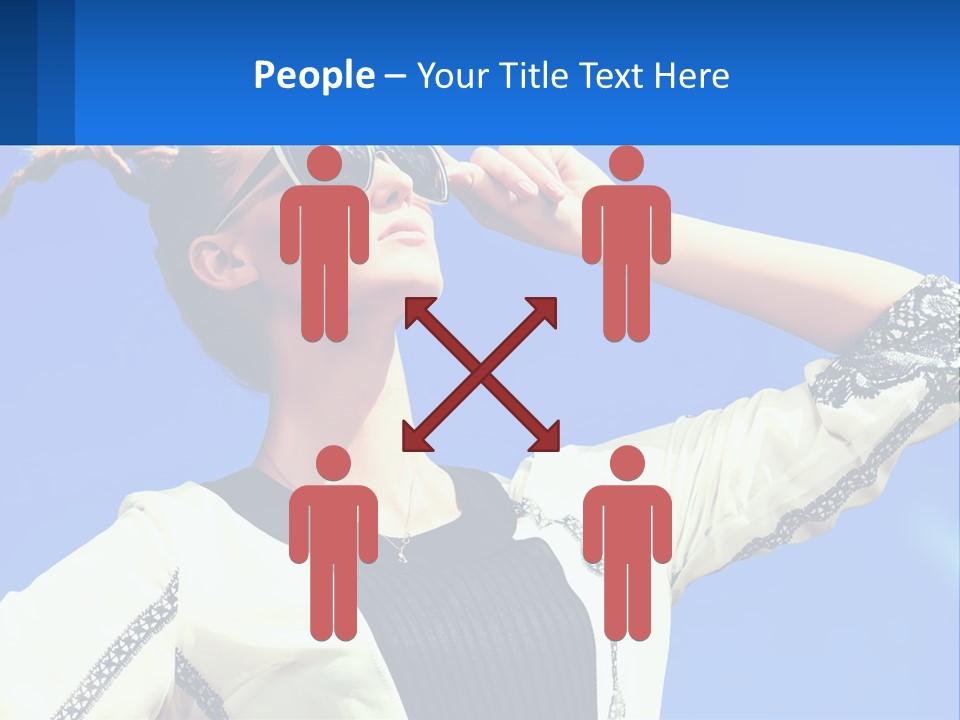 Girl In Sunglasses PowerPoint Template