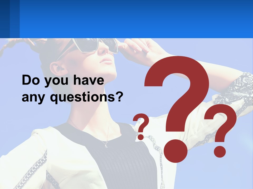 Girl In Sunglasses PowerPoint Template