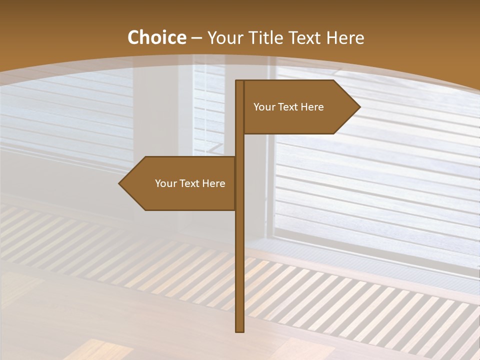 Heating At The Door To The Backyard PowerPoint Template