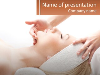 Facial Massage For A Girl PowerPoint Template