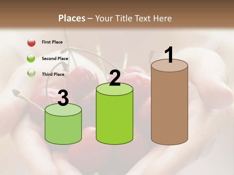 Girl With Cherries PowerPoint Template