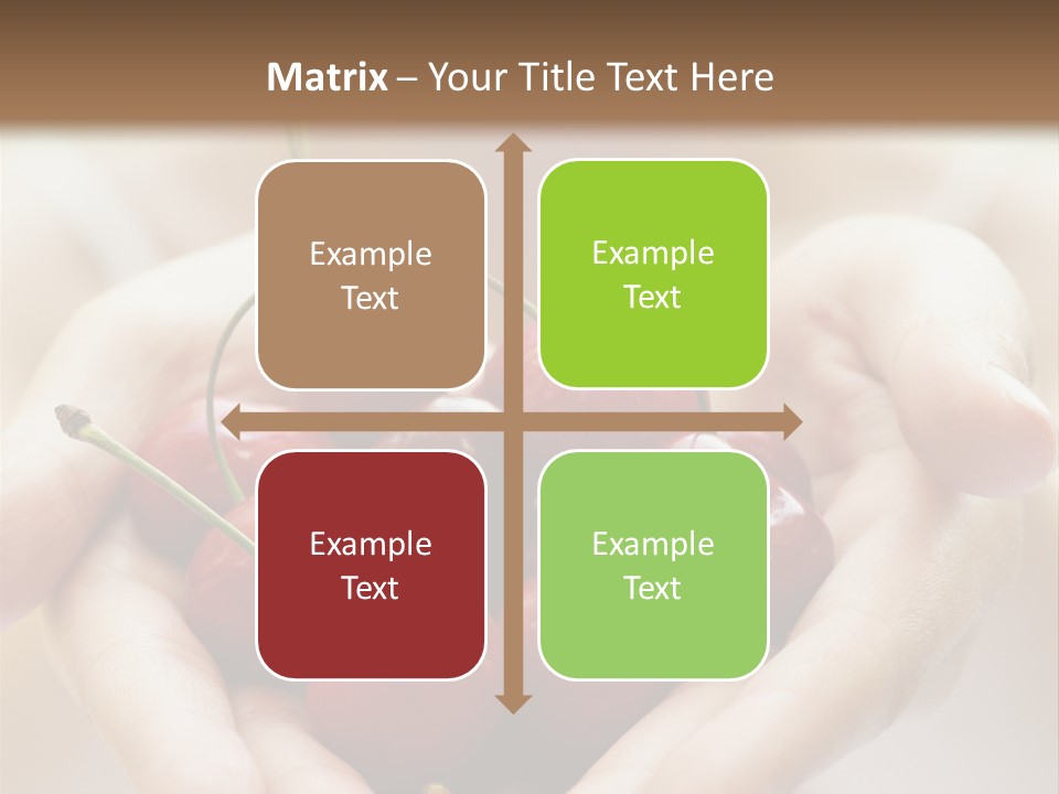 Girl With Cherries PowerPoint Template