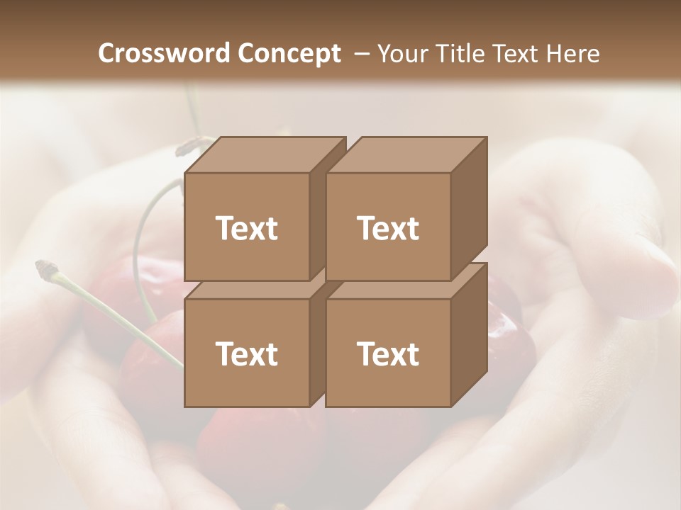 Girl With Cherries PowerPoint Template