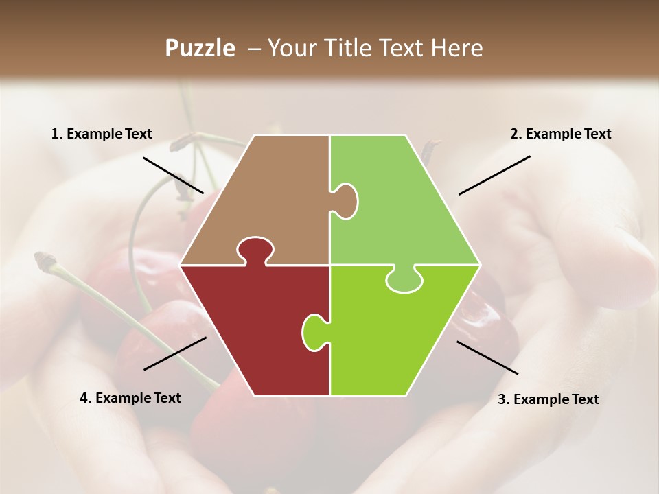 Girl With Cherries PowerPoint Template