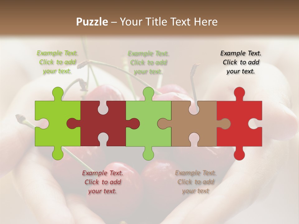 Girl With Cherries PowerPoint Template