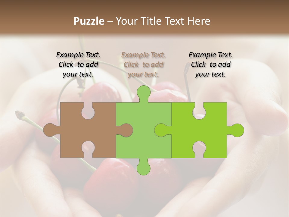 Girl With Cherries PowerPoint Template