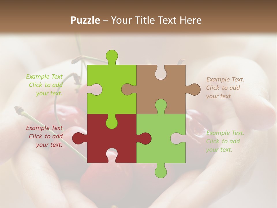 Girl With Cherries PowerPoint Template