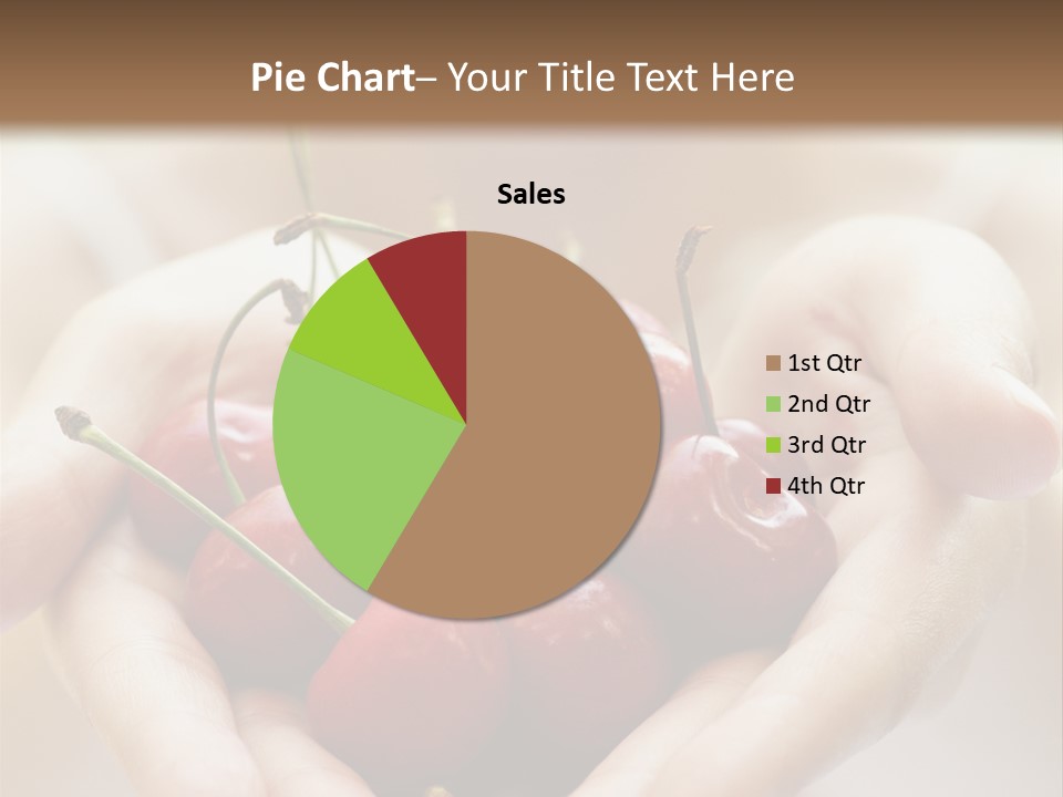 Girl With Cherries PowerPoint Template