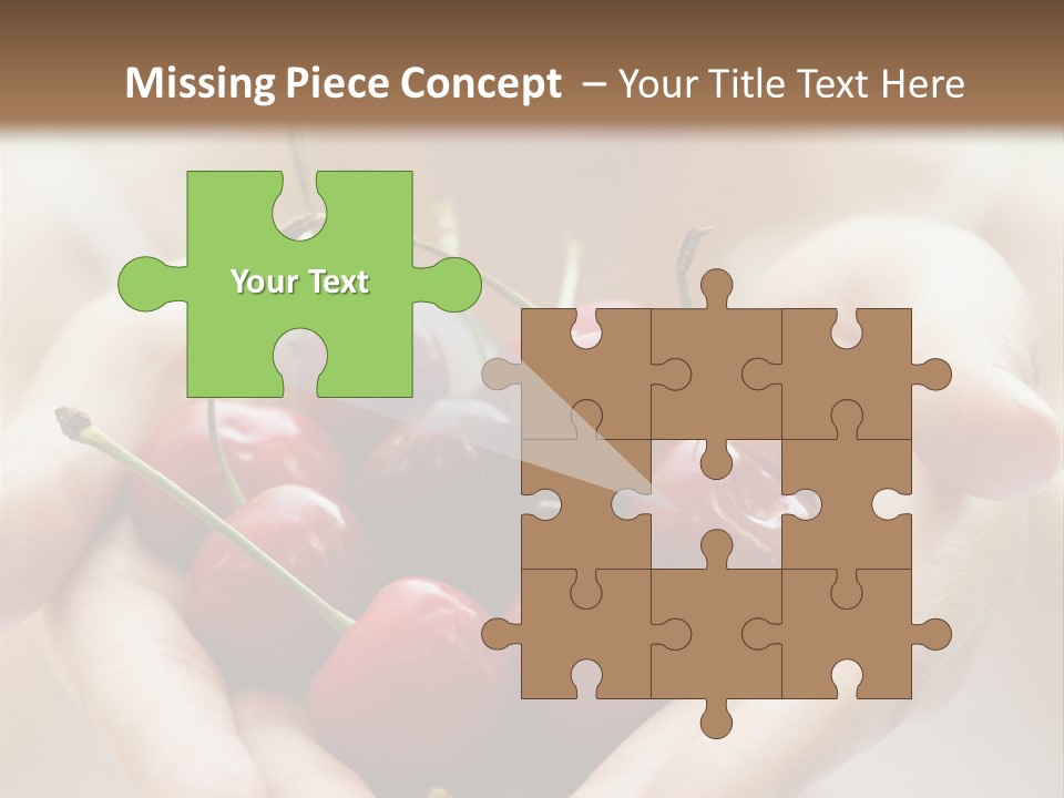 Girl With Cherries PowerPoint Template