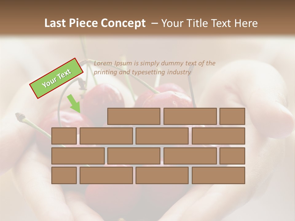 Girl With Cherries PowerPoint Template