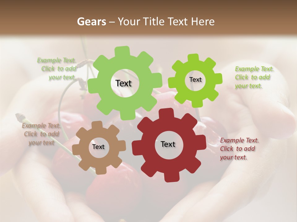 Girl With Cherries PowerPoint Template