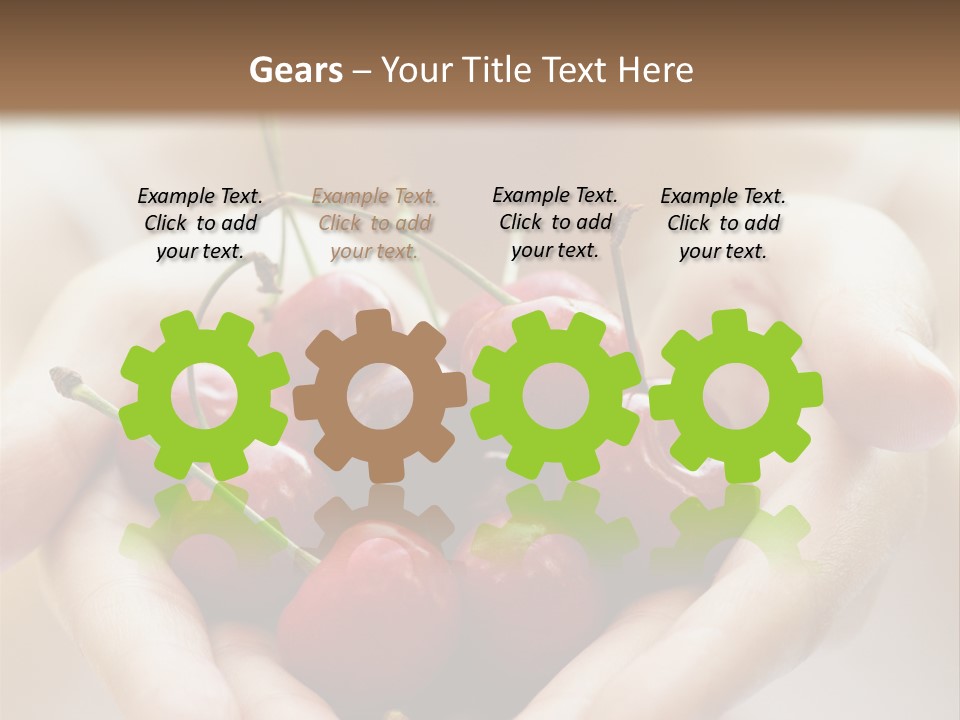 Girl With Cherries PowerPoint Template