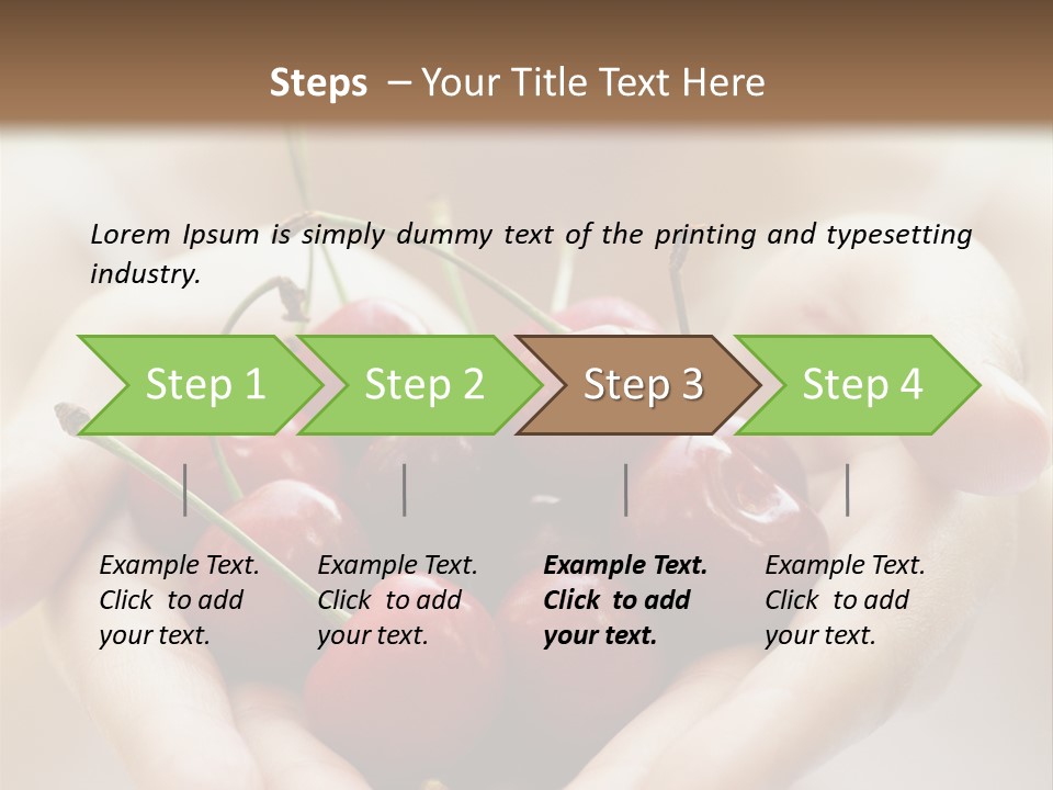 Girl With Cherries PowerPoint Template