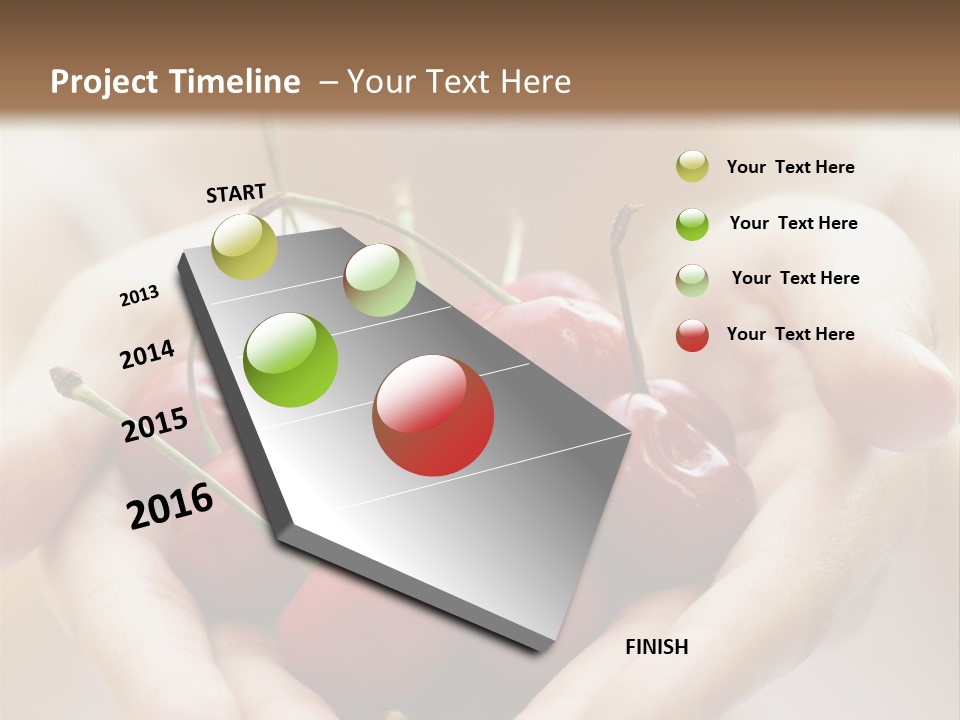 Girl With Cherries PowerPoint Template