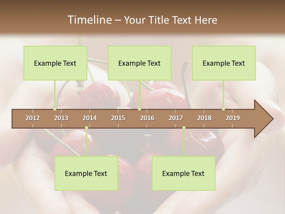 Girl With Cherries PowerPoint Template