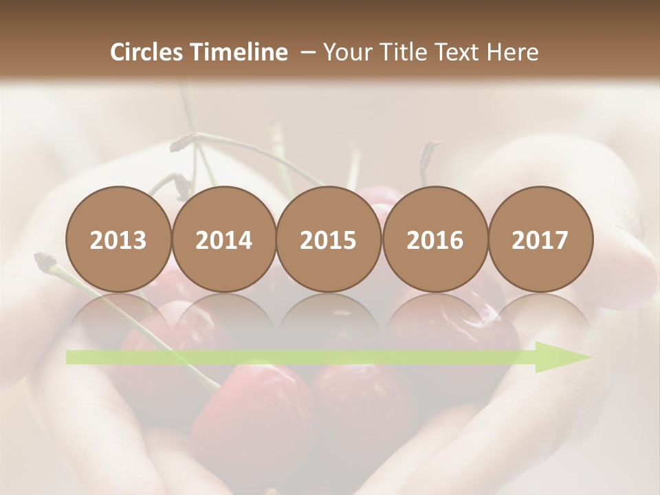 Girl With Cherries PowerPoint Template