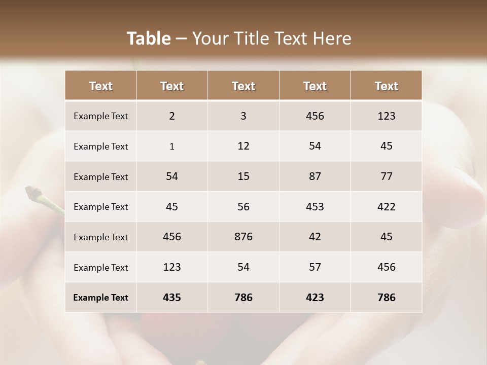 Girl With Cherries PowerPoint Template