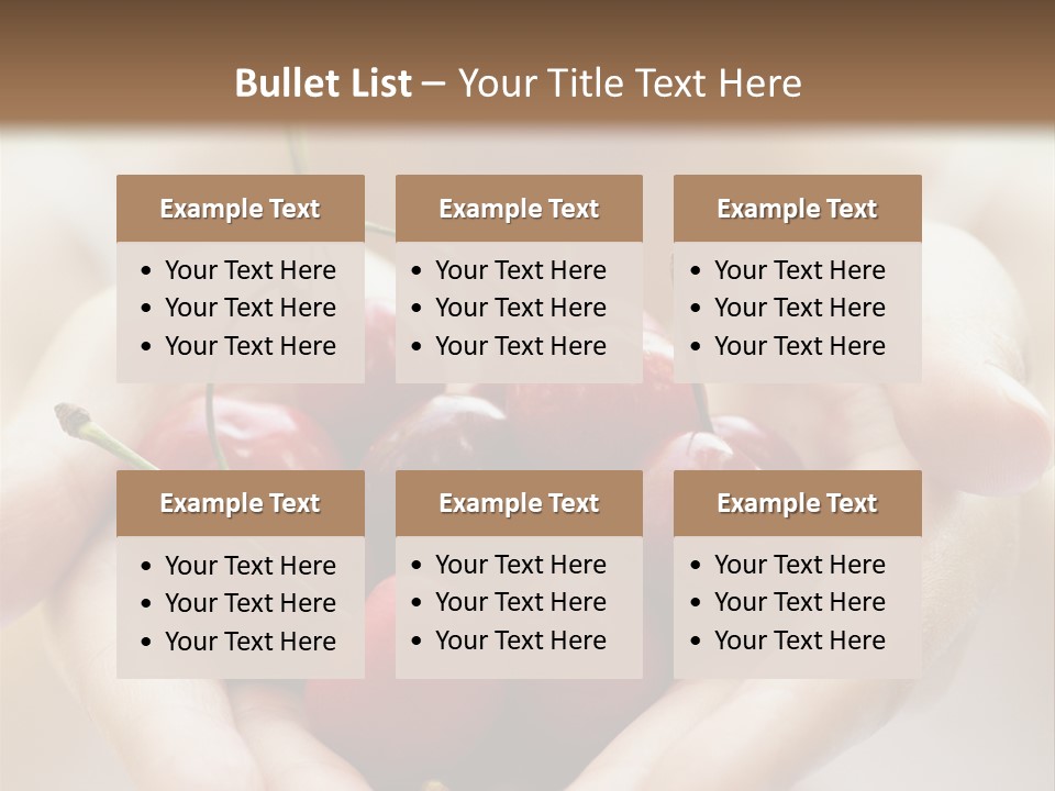 Girl With Cherries PowerPoint Template