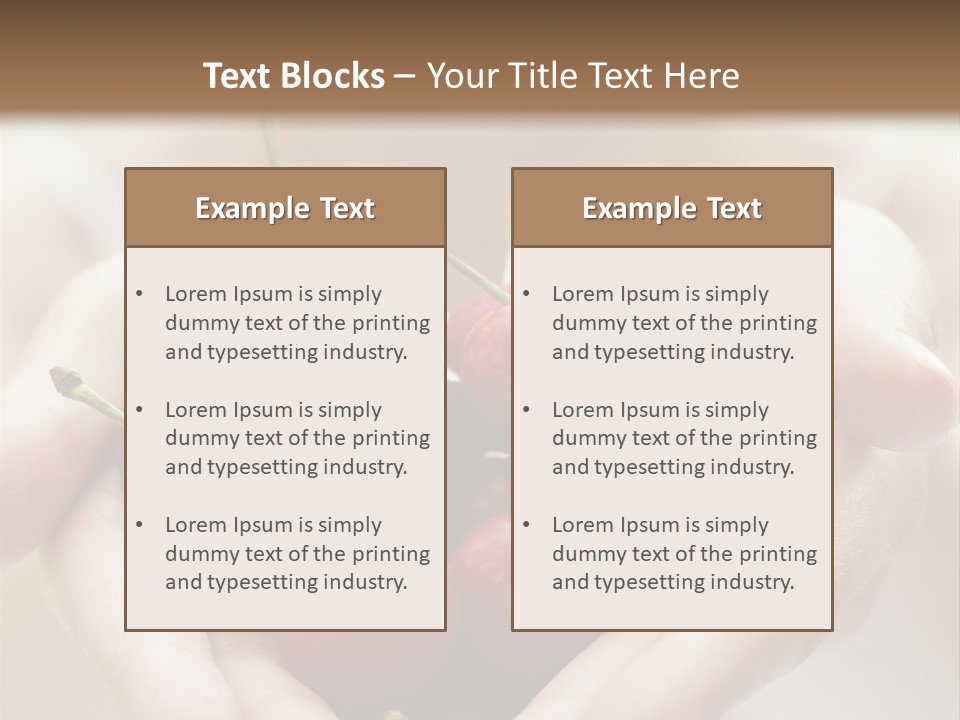 Girl With Cherries PowerPoint Template