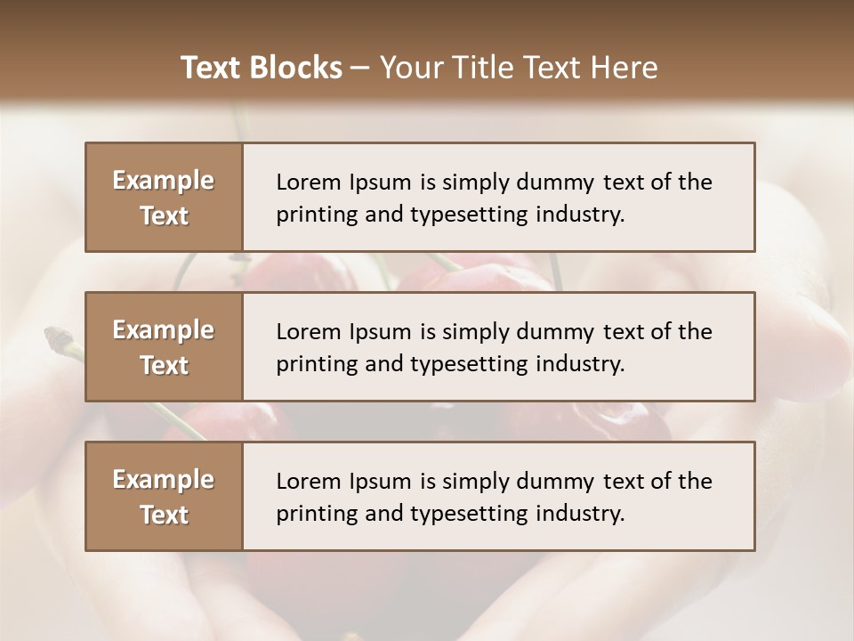 Girl With Cherries PowerPoint Template