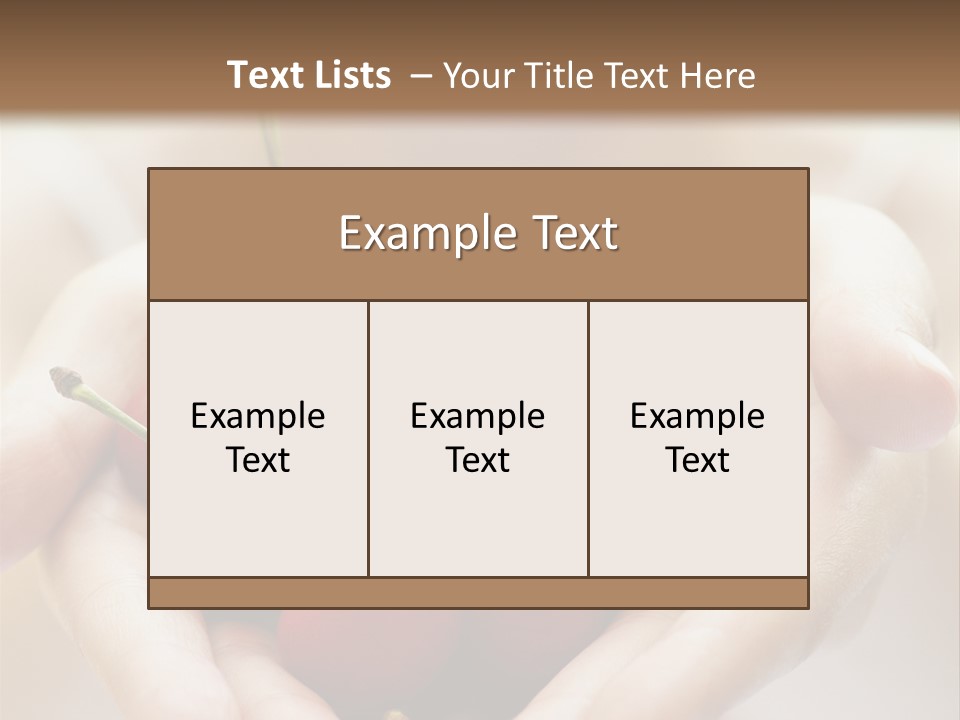 Girl With Cherries PowerPoint Template