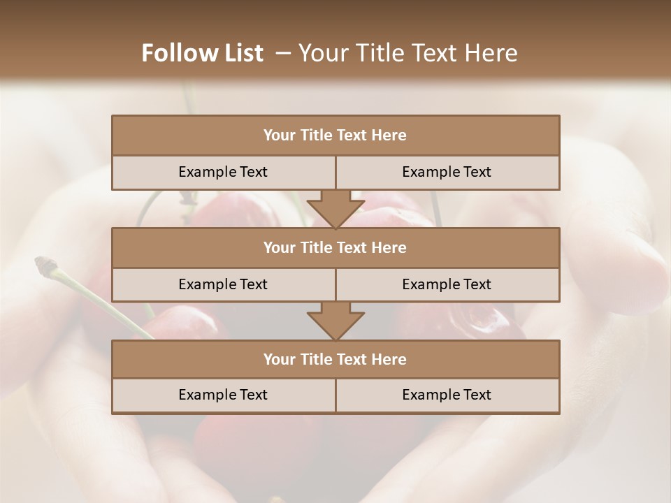 Girl With Cherries PowerPoint Template