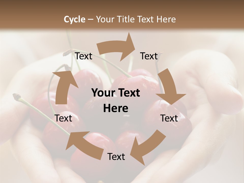 Girl With Cherries PowerPoint Template