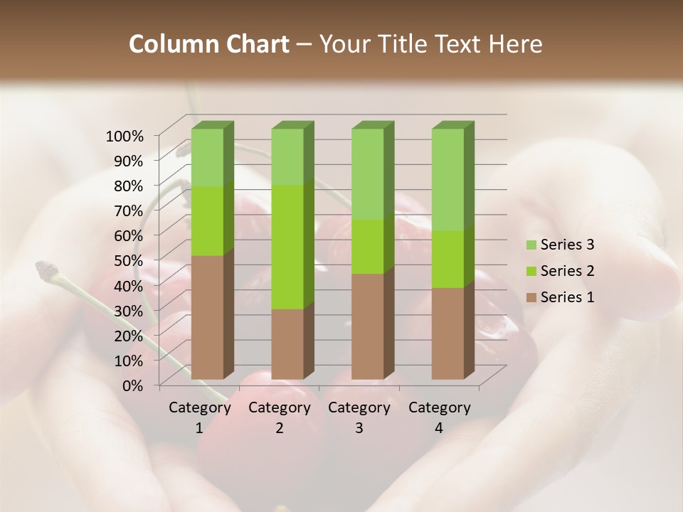 Girl With Cherries PowerPoint Template