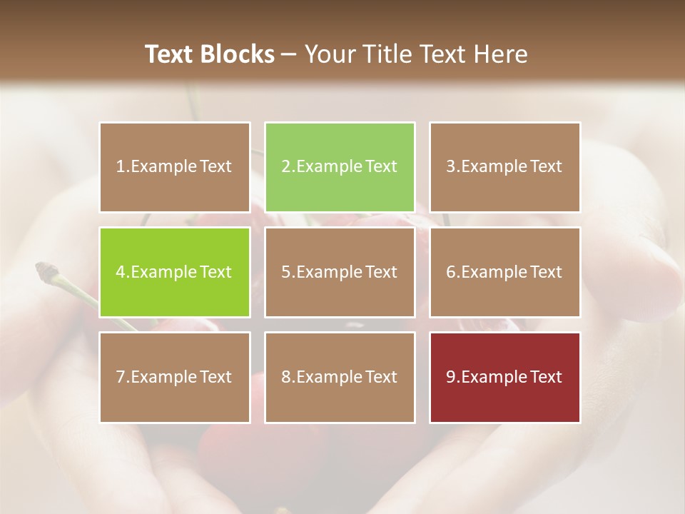 Girl With Cherries PowerPoint Template