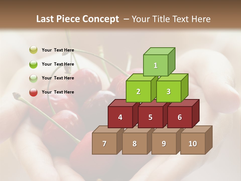 Girl With Cherries PowerPoint Template