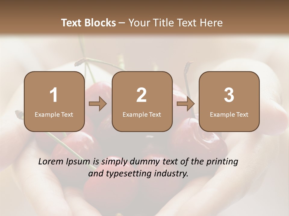 Girl With Cherries PowerPoint Template