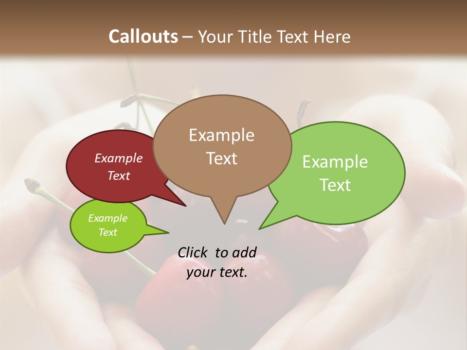 Girl With Cherries PowerPoint Template