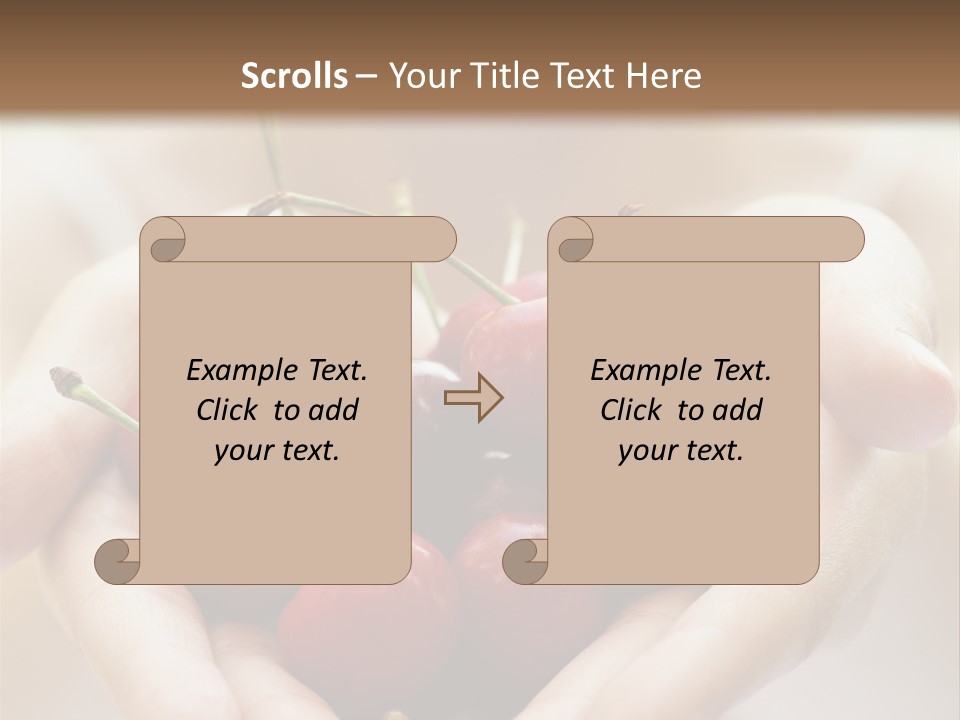 Girl With Cherries PowerPoint Template