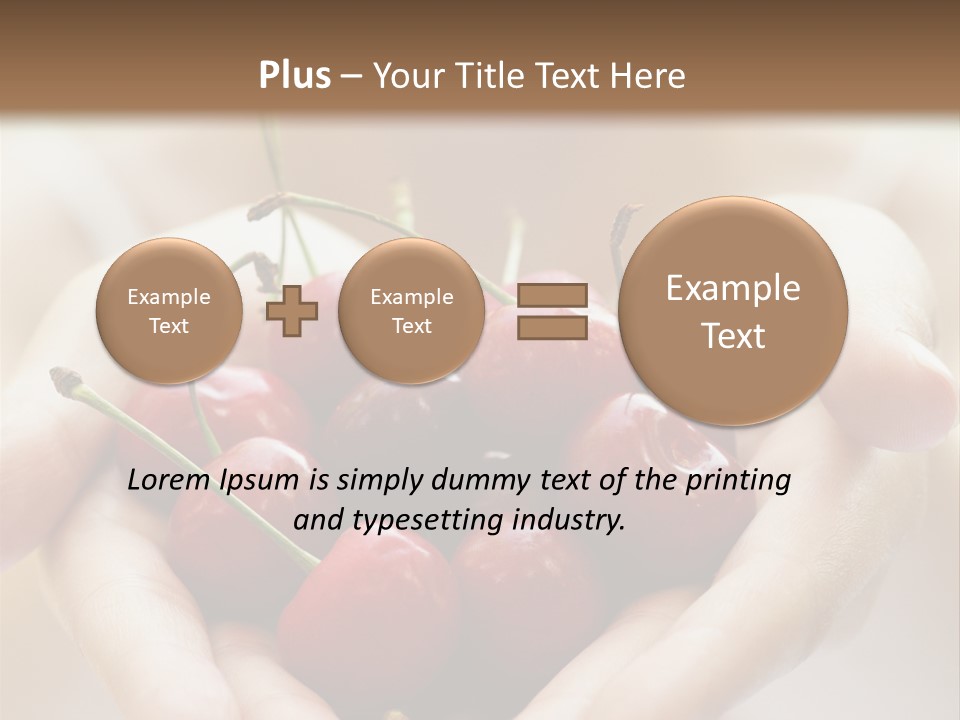 Girl With Cherries PowerPoint Template