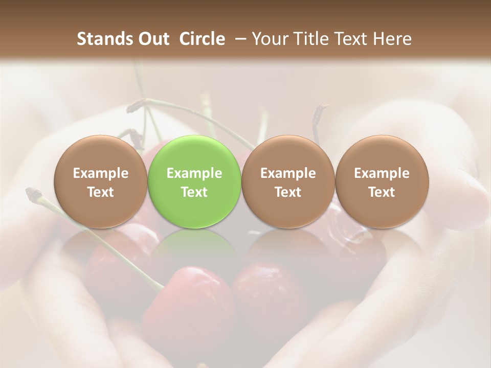 Girl With Cherries PowerPoint Template