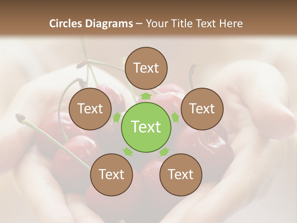 Girl With Cherries PowerPoint Template