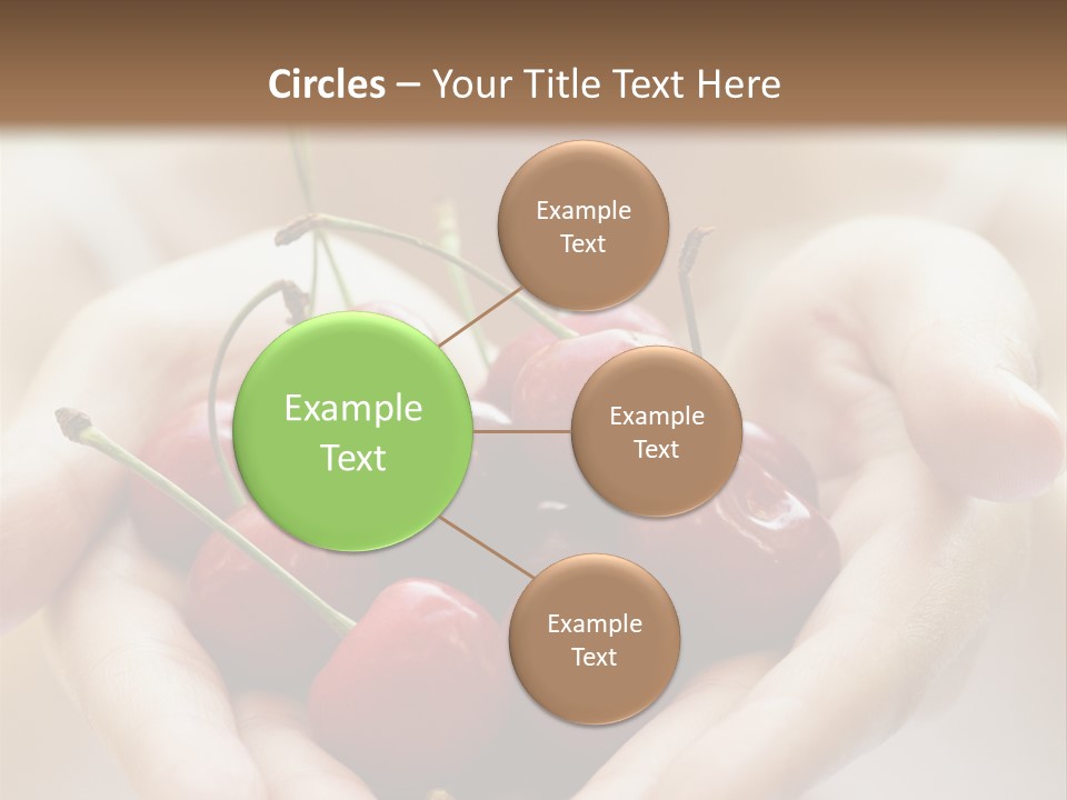 Girl With Cherries PowerPoint Template