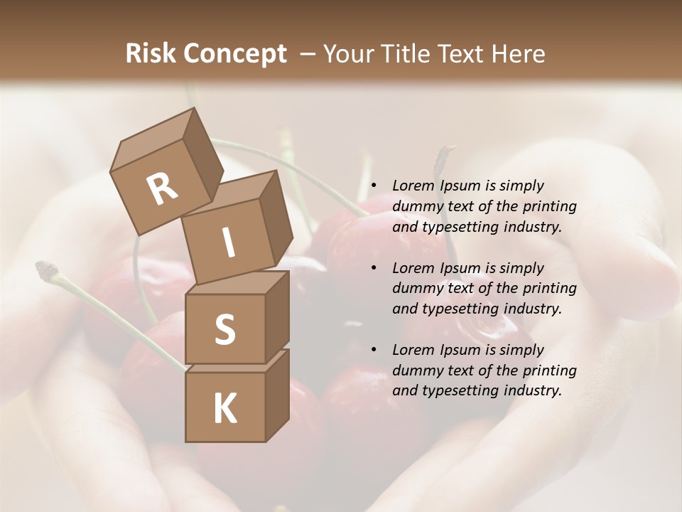 Girl With Cherries PowerPoint Template