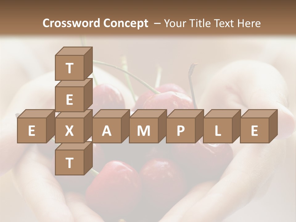 Girl With Cherries PowerPoint Template