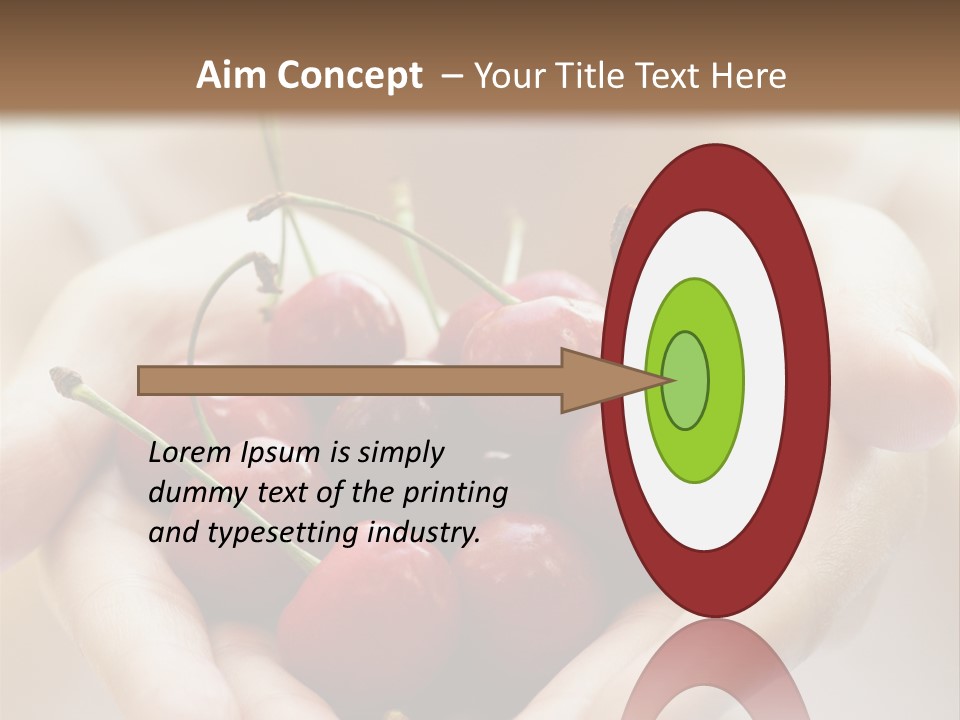 Girl With Cherries PowerPoint Template