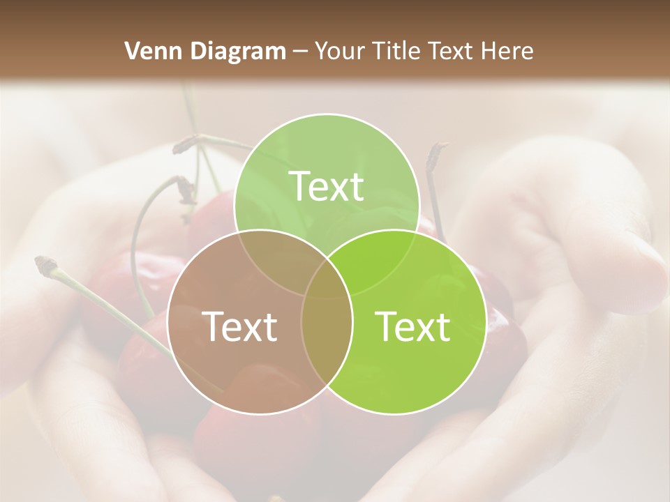 Girl With Cherries PowerPoint Template