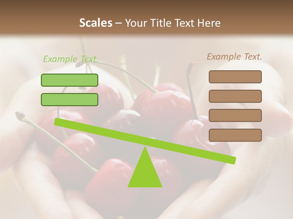 Girl With Cherries PowerPoint Template